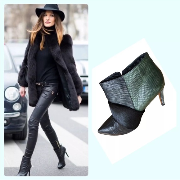 Giuseppe Zanotti Shoes - Designer Fur Trimmed Ankle Boots made in Italy Sz.38